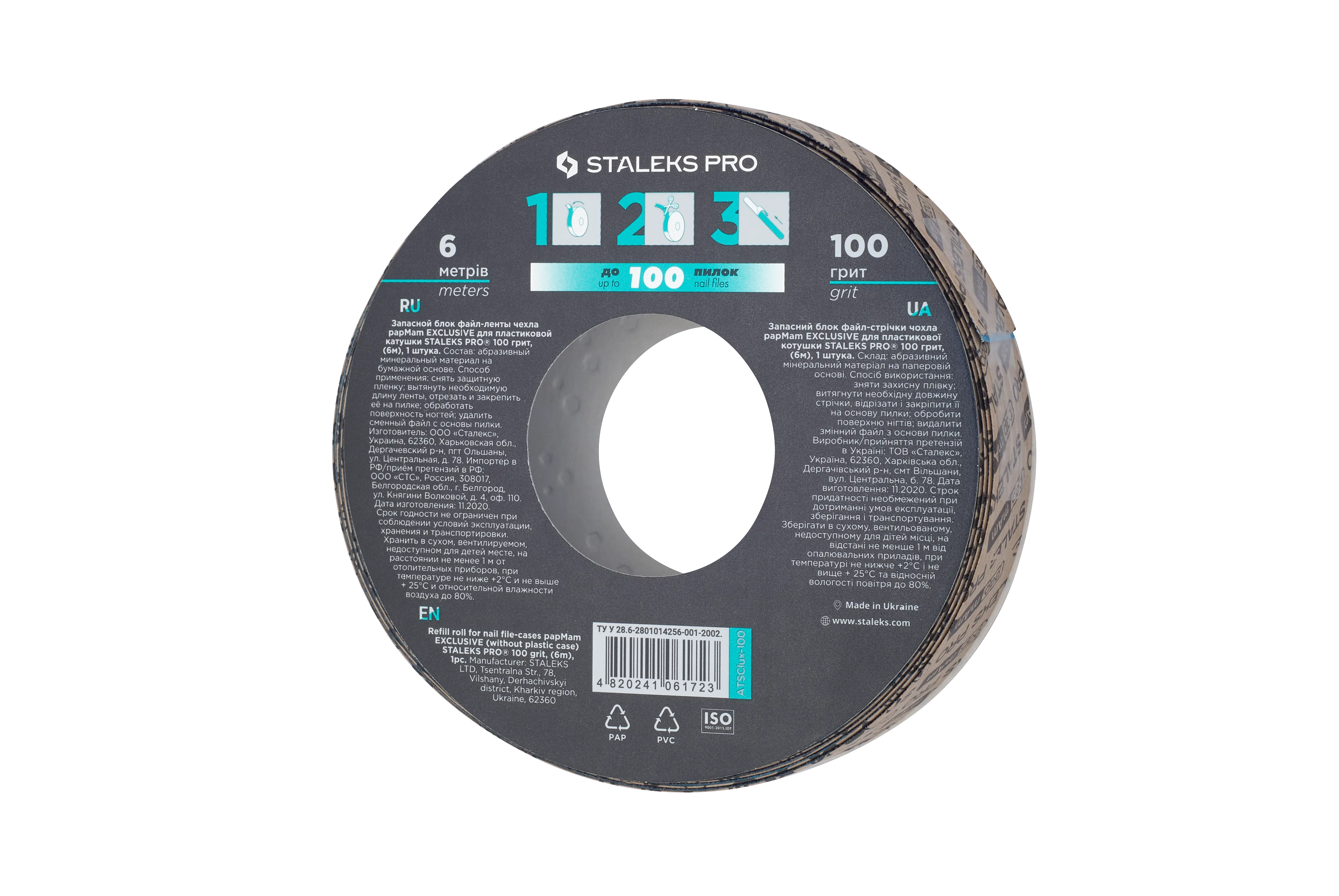 STALEKS Professional Disposable Abrasive Tape papmAm EXCLUSIVE 100grit 8m - Bilde 3