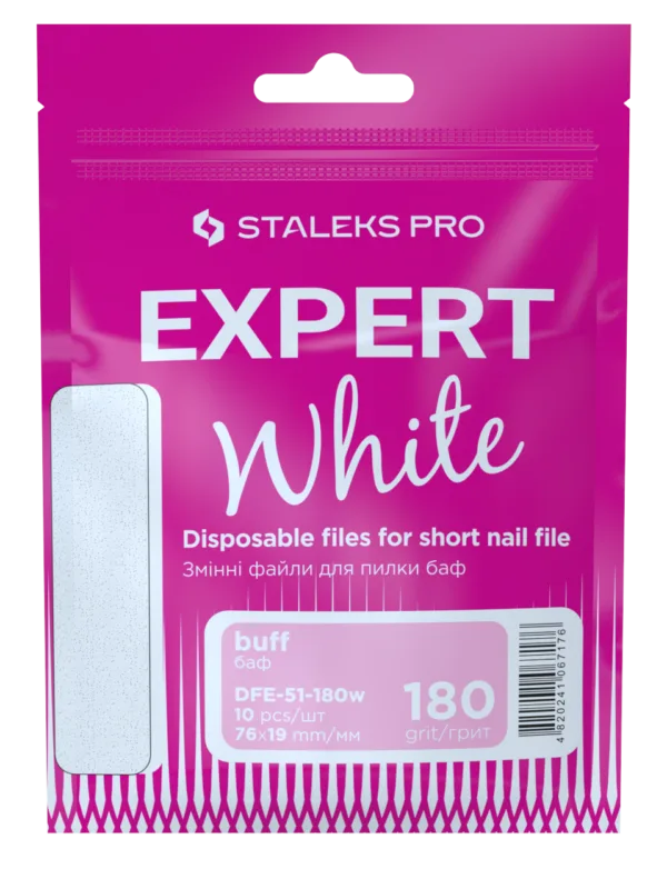 Beste Hudpleieprodukter og Hårprodukter 19 STALEKS PRO Expert Disposable File For Short Nail File 180 grit 10stk (buff)