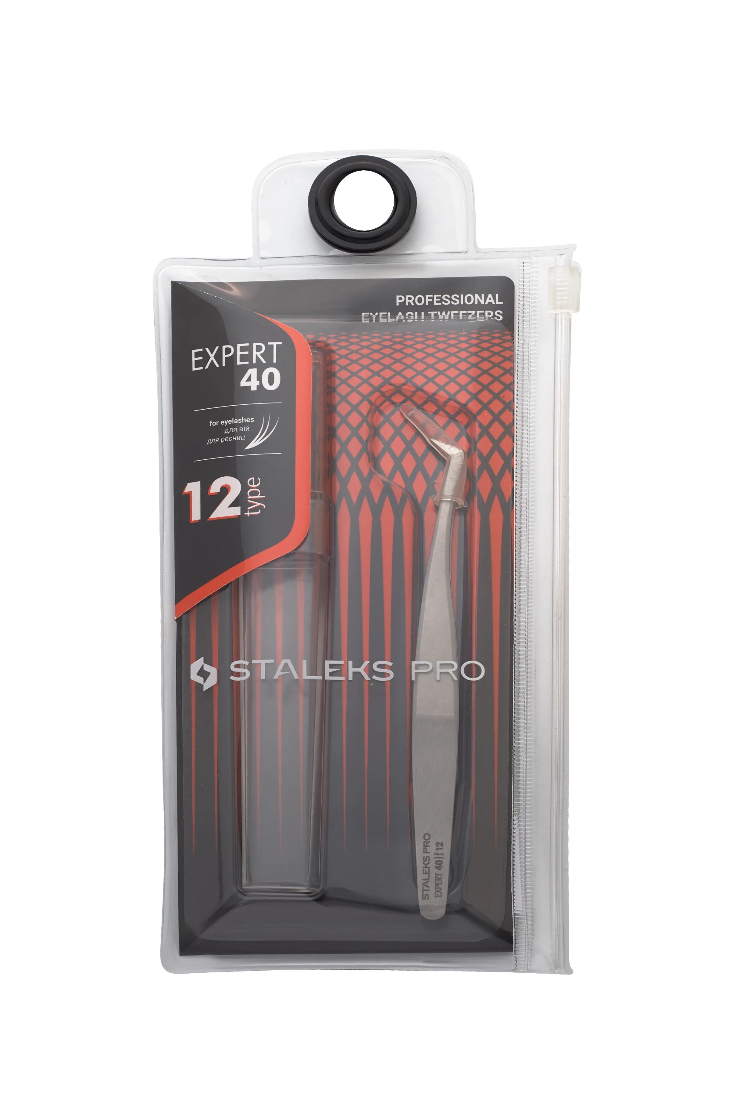 STALEKS PRO Eyelash Tweezers Expert 40/12 mega volume - Bilde 4