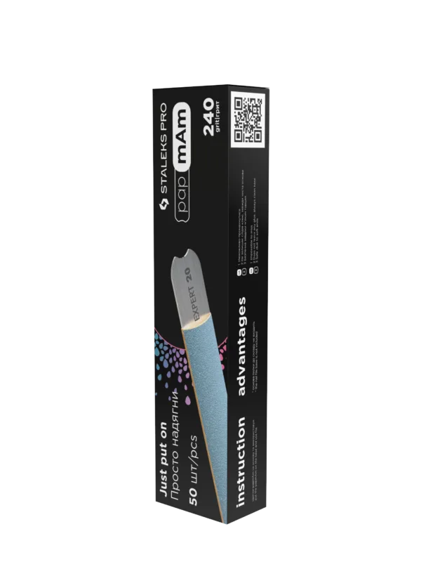 Beste Hudpleieprodukter og Hårprodukter 3 STALEKS Professional Disponsible Files-case papmAm Exlusive 240grit 50stk