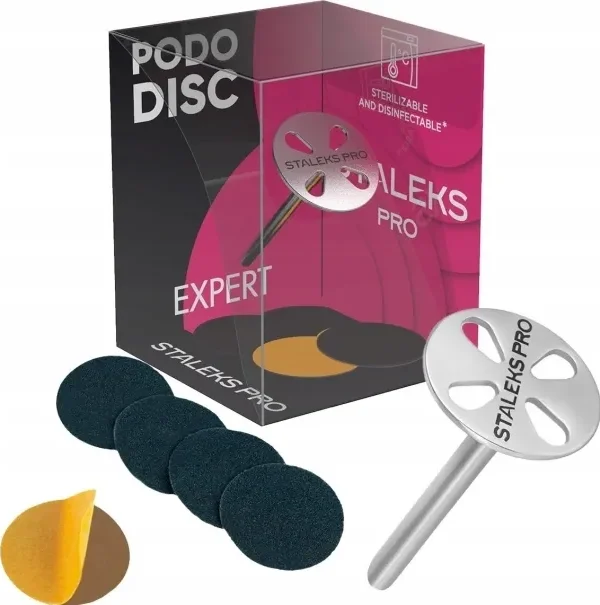 Staleks PRO Pedicure Disk PODODISC L EXPERT and Set of Disposable File 180grit 5pcs (25mm)