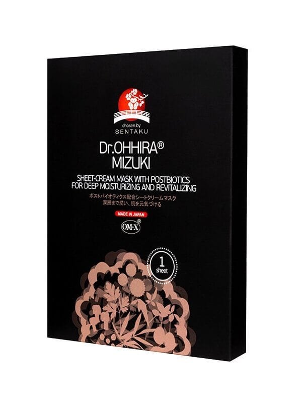 Dr.OHHIRA® MIZUKI Japanese Sheet Mask- Hydrating Face Mask with Niacinamide, Probiotics & Postbiotics– for Sensitive & Dull Skin